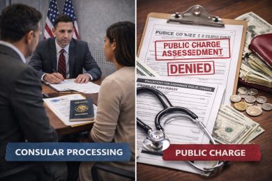 Consular Processing and Public Charge Law Under the Trump Administration Immigration Law Procesamiento consular y la ley de la carga pública bajo la administración Trump: Lo que los inmigrantes deben saber